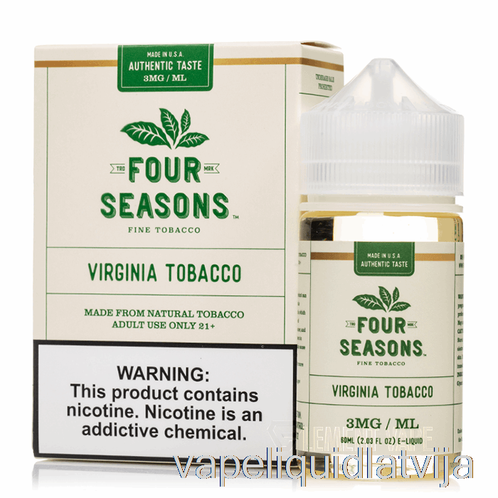 Virginia Tabaka - četras Sezonas - 60ml 12mg Vape šķidrums